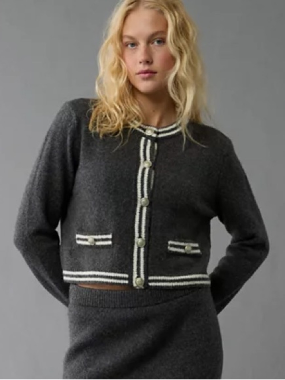 American Eagle Whoa So Soft Crew Neck Lady Cardigan Size L